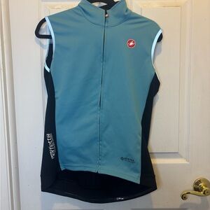 Castelli Perfetto RoS Sleeveless Cycling Vest Jersey in Teal and Black